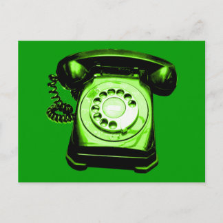 Hotline in Grün Postkarte