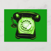 Hotline in Grün Postkarte (Vorderseite)