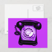 Hotline in Lila Postkarte (Vorne/Hinten)