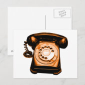 Hotline in Orange Postkarte (Vorne/Hinten)