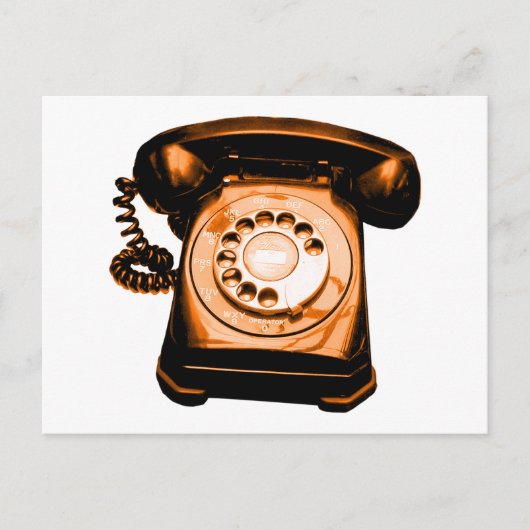 Hotline in Orange Postkarte (Vorderseite)
