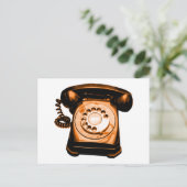 Hotline in Orange Postkarte (Stehend Vorderseite)