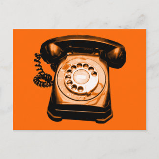 Hotline in Orange Postkarte