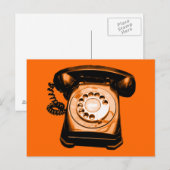 Hotline in Orange Postkarte (Vorne/Hinten)