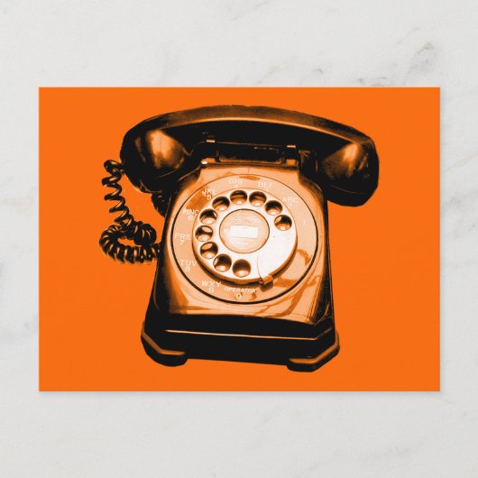 Hotline in Orange Postkarte (Vorderseite)