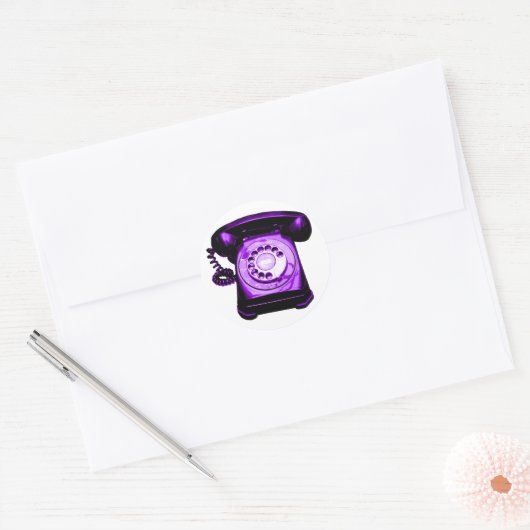 Hotline Lila Runder Aufkleber (Umschlag)