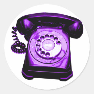 Hotline Lila Runder Aufkleber