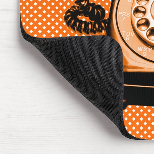 Hotline: Orange Net Pattern Mousepad (Ecke)