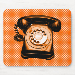 Hotline: Orange Net Pattern Mousepad