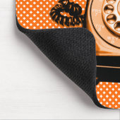 Hotline - Orange Netz Muster Mousepad (Ecke)