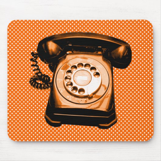 Hotline - Orange Netz Muster Mousepad (Vorne)