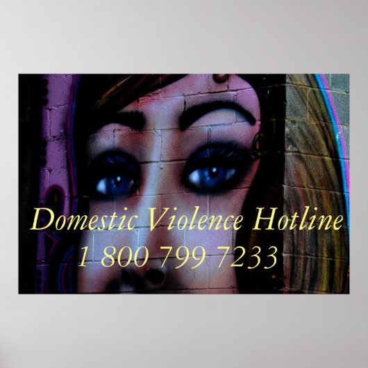 Hotline-Poster für häusliche Gewalt Poster (Vorne)