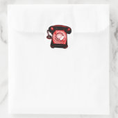 Hotline Red Runder Aufkleber (Tasche)
