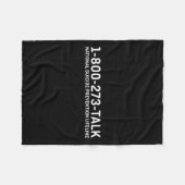 Hotline-Rettungsleine für Präventionsanzeigeproduk Fleecedecke (Vorderseite (Horizontal))