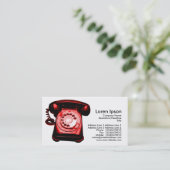 Hotline - Rot Visitenkarte (Stehend Vorderseite)