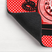 Hotline - rotes Netz-Muster Mousepad (Ecke)