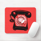 Hotline - rotes Netz-Muster Mousepad (Mit Mouse)
