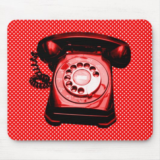 Hotline - rotes Netz-Muster Mousepad (Vorne)