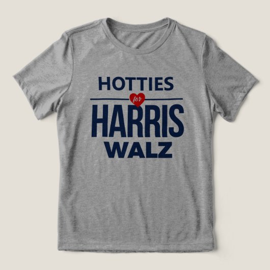 Hotlines für Harris Walz Tri-Blend Shirt (Design Vorderseite)