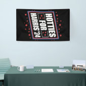 Hotlines für Kamala Harris Banner (Messeveranstaltung)