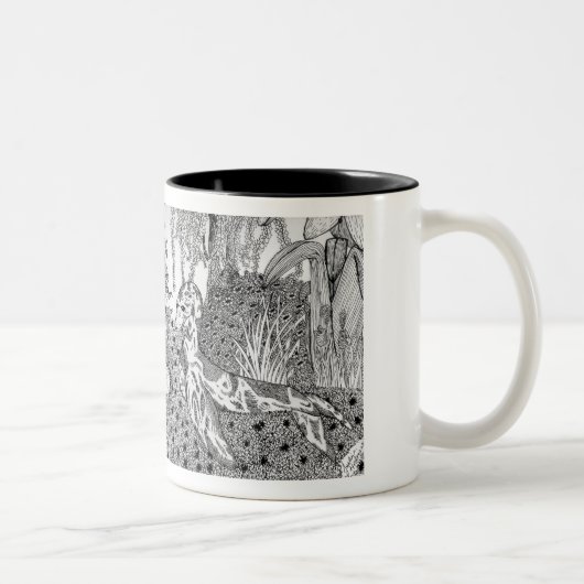 HotOO Carahil in der Waldungskaffee-Tasse Zweifarbige Tasse (Rechts)