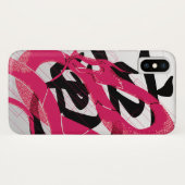 Hotpink Drache-japanischer Drache-Weiß-Hintergrund Case-Mate iPhone Hülle (Rückseite (Horizontal))