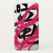 Hotpink Drache-japanischer Drache-Weiß-Hintergrund Case-Mate iPhone Hülle (Rückseite)