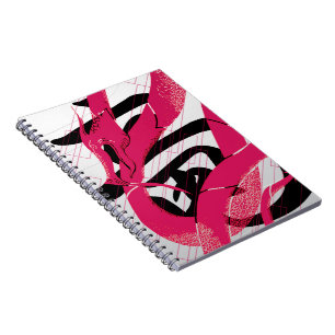 Hotpink Dragon Japanischer Drache Weißer Hintergru Notizblock