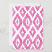 HotPink Ikat Einladung (Rückseite)
