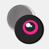 HotPink Monster Kühlschrank Augenmagnet #1 Magnet (Vorderseite/Rückseite)