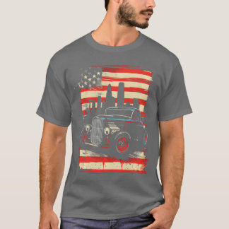 HotRod American Flagee Vintage Legend Auto Mann Ge T-Shirt