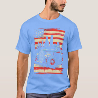 HotRod American Flagee Vintage Legend Auto Mann Ge T-Shirt