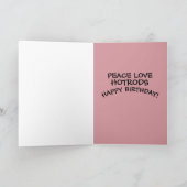 HOTROD CLASSIC CAR RED BIRTHDAY CARD KARTE (Innenseite)