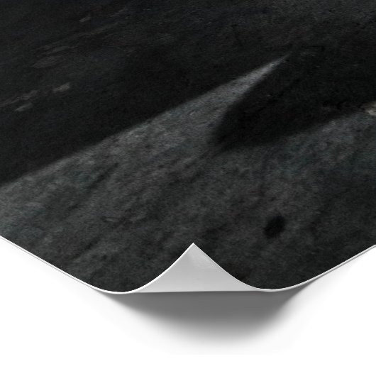 Hotrod in einem Garage-Poster/Print Poster (Ecke)