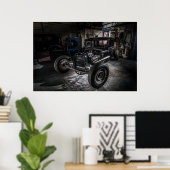 Hotrod in einem Garage-Poster/Print Poster (Heimbüro)