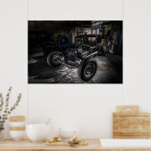Hotrod in einem Garage-Poster/Print Poster (Küche)