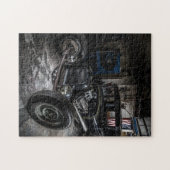 Hotrod in einem Garage-Puzzle Puzzle (Horizontal)