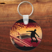 Hotrods und Skateboarder Schlüsselanhänger (Vorderseite)