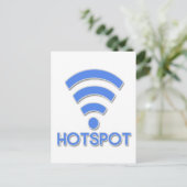 Hotspot WLAN Person Postkarte (Stehend Vorderseite)