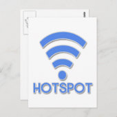 Hotspot WLAN Person Postkarte (Vorne/Hinten)