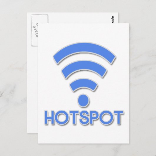 Hotspot WLAN Person Postkarte (Vorne/Hinten)