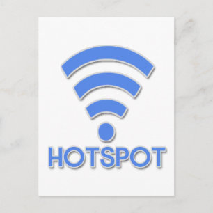 Hotspot WLAN Person Postkarte