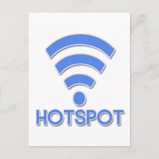 Hotspot WLAN Person Postkarte