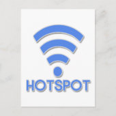 Hotspot WLAN Person Postkarte (Vorderseite)