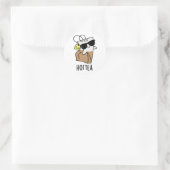 Hottea Funny Hot Tee Pub Runder Aufkleber (Tasche)