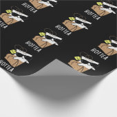Hottea Funny Hot Tee Pun Dark BG Geschenkpapier (Ecke)