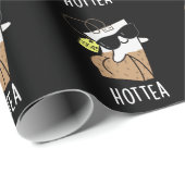 Hottea Funny Hot Tee Pun Dark BG Geschenkpapier (Rolleneckpunkt)