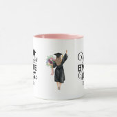 Hotter nach einem Grad Abschluss schwarz-weiß Tasse (Zentrum)