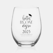 Hotter nach einem Grad | ABSCHLUSS Weinglas Ohne Stiel (Vorderseite)