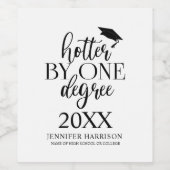 Hotter nach einem Grad | Weinetikett Abschluss (Einzelnes Label)